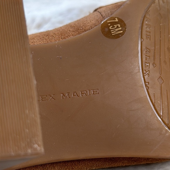 Alex Marie | Farin Suede Chain Hardware Loafer Pumps, in Camel - Picture 11 of 15